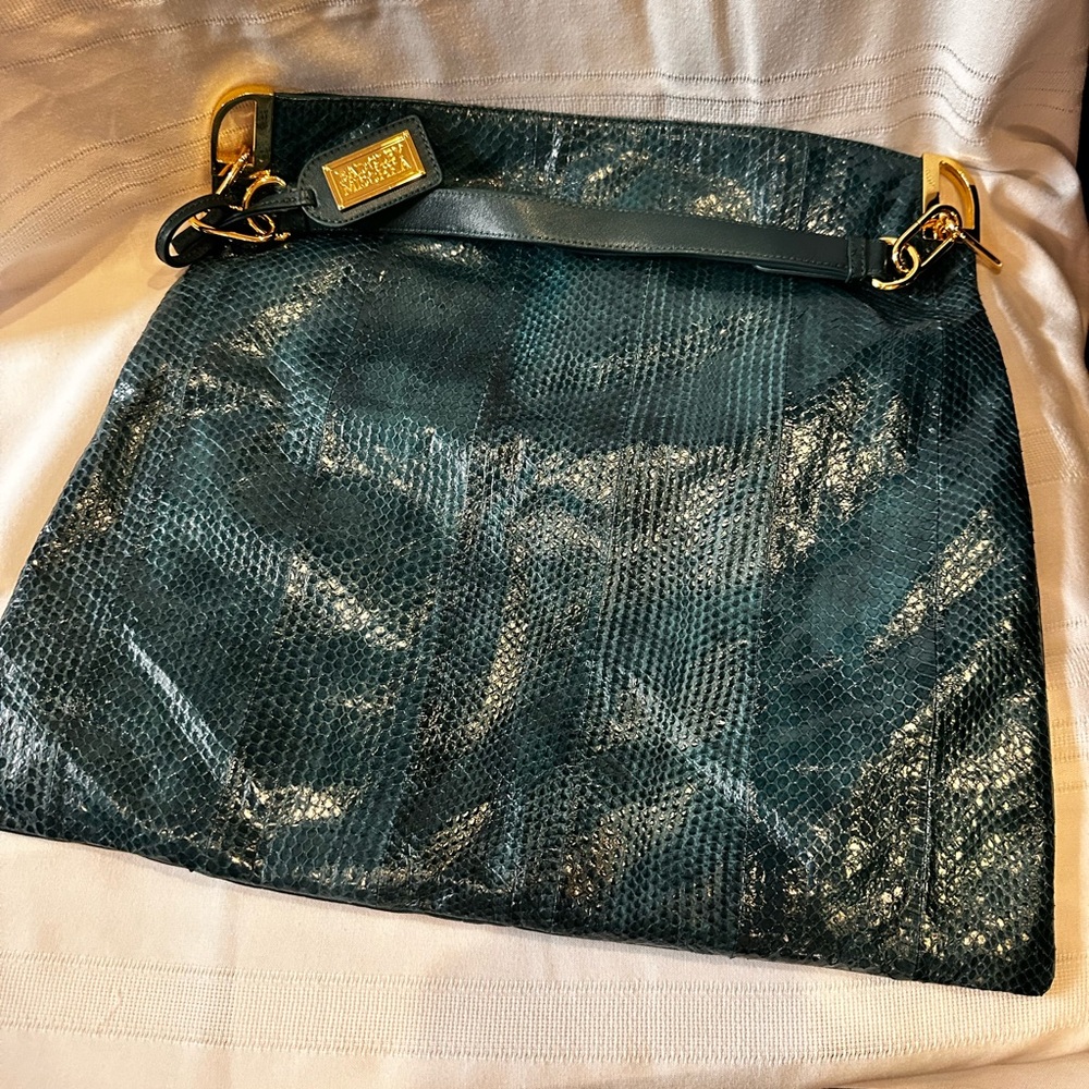 NWT GORGEOUS Badgley Mischka Snake & Lambskin Bag- GORGEOUS CHRISTMAS GIFT!